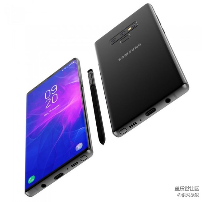 Galaxy Note 9高清3D渲染图曝光