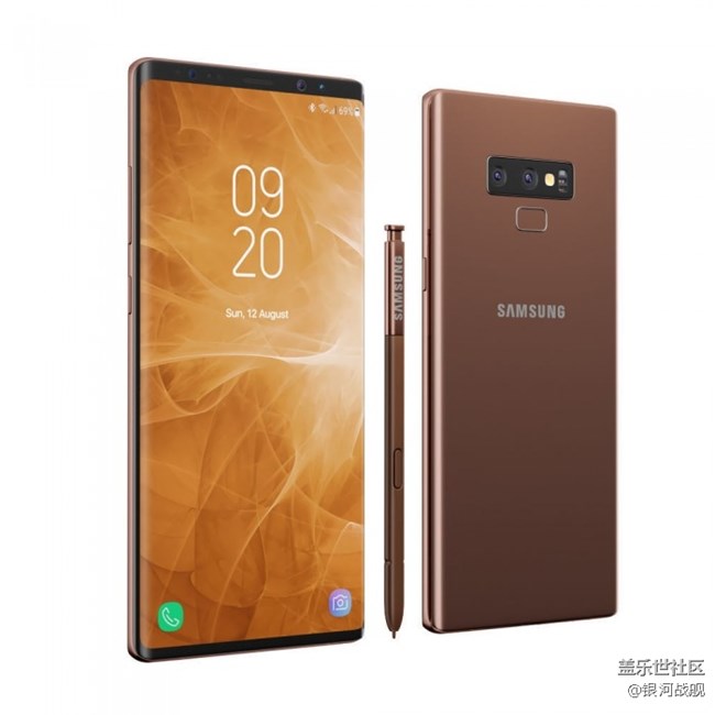 Galaxy Note 9高清3D渲染图曝光