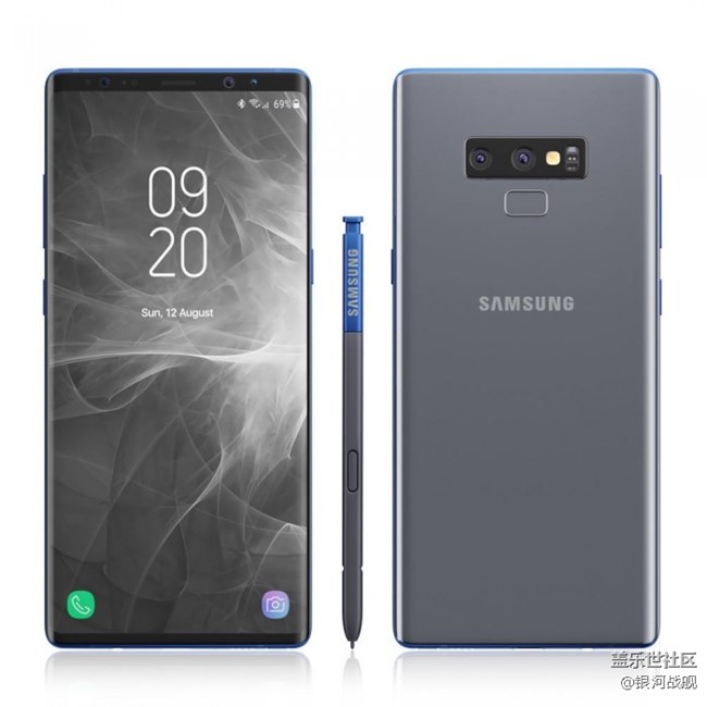 Galaxy Note 9高清3D渲染图曝光