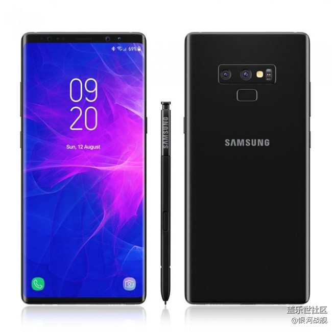 Galaxy Note 9高清3D渲染图曝光