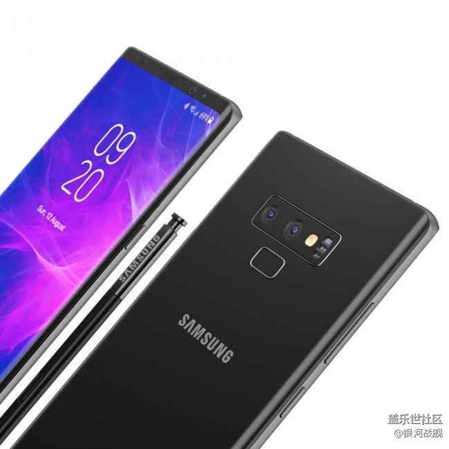 Galaxy Note 9高清3D渲染图曝光