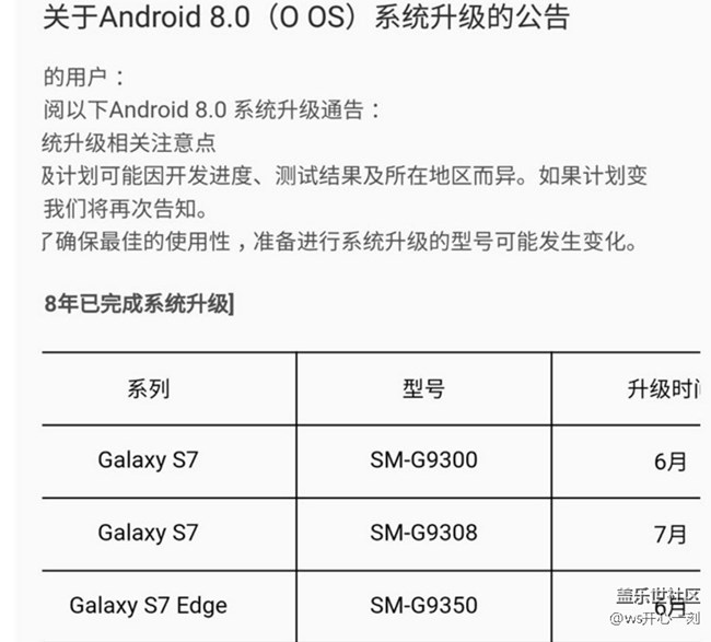 三星发布Android 8.0升级时间表