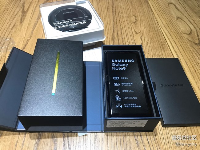 官网预定的NOTE9已经收到