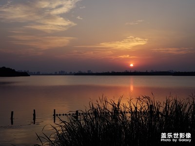 平天湖的夕阳