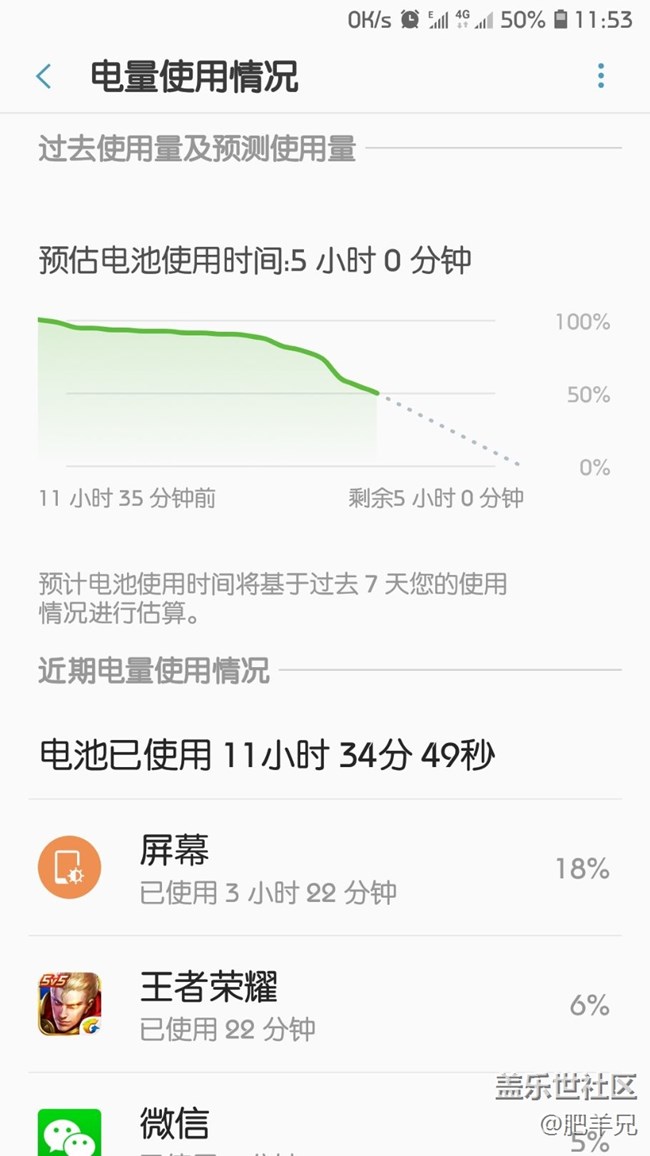 刚换了一个月的电池用量
