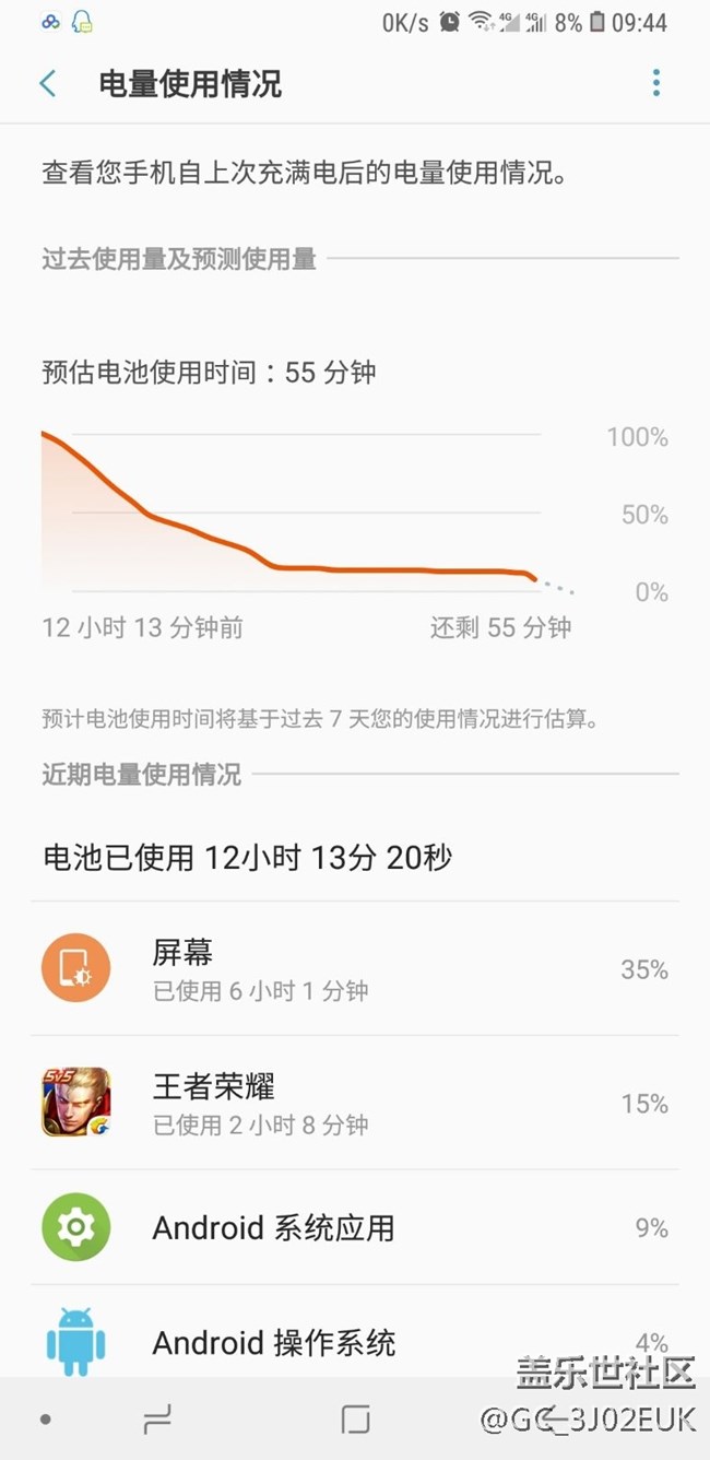 买来就没更新过，看看亮屏耗电