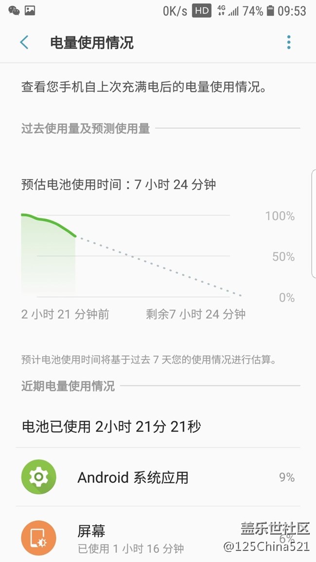我也晒晒手机用电量