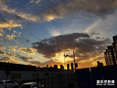 北京，通州，夕阳