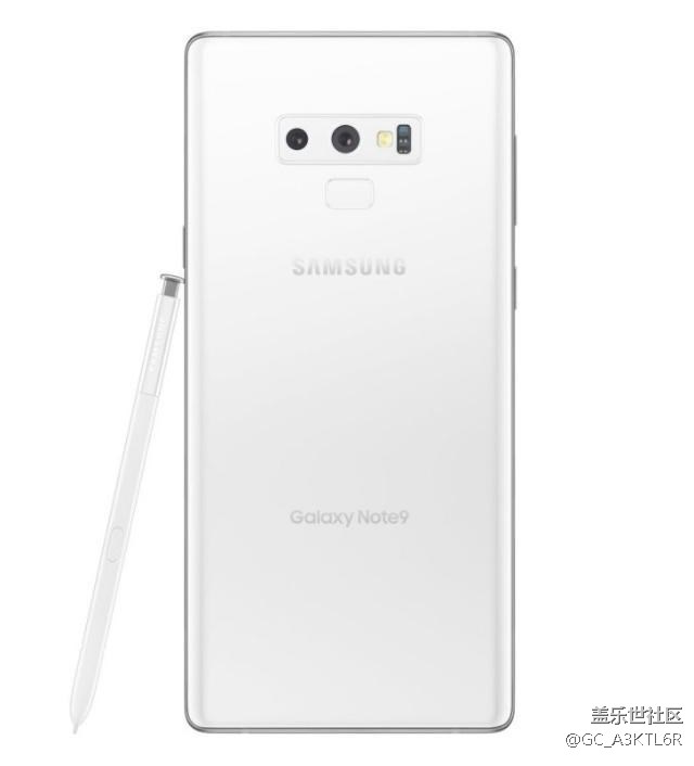 三星Note 9纯白色渲染图曝光，白色简约美