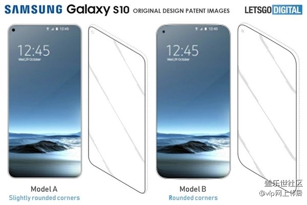 外媒爆料三星S10采用零边框OLED屏屏内有两个开孔