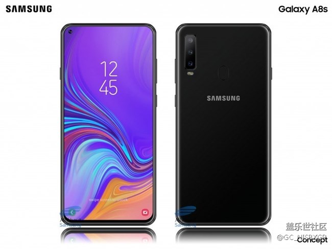 三星Galaxy A8s渲染图出炉：首款Infinity-O屏手机