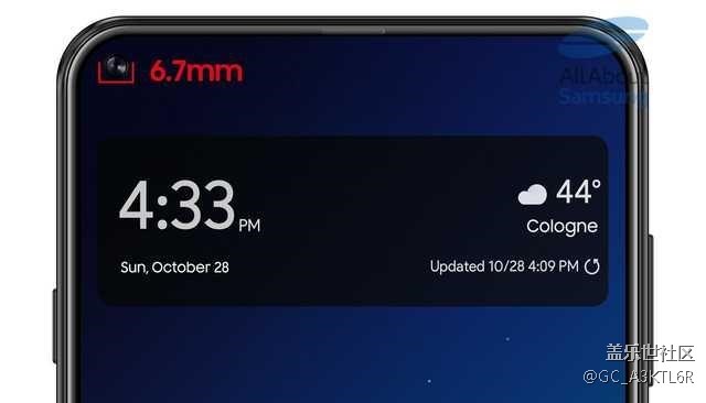 三星S10挖空全面屏真·曝光，挖孔直径比A8s小