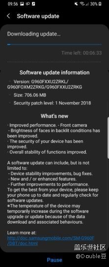 Galaxy S9/S9+的安卓9beta第二次更新带来了自拍上的提升