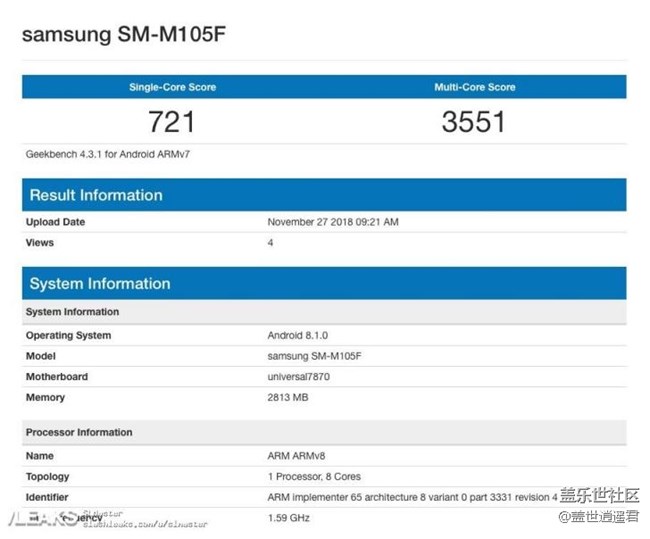 三星Galaxy M10新机现身:搭载Exynos 7870处理器 三星Galaxy M10新机现身:搭载Exynos 7870处理器