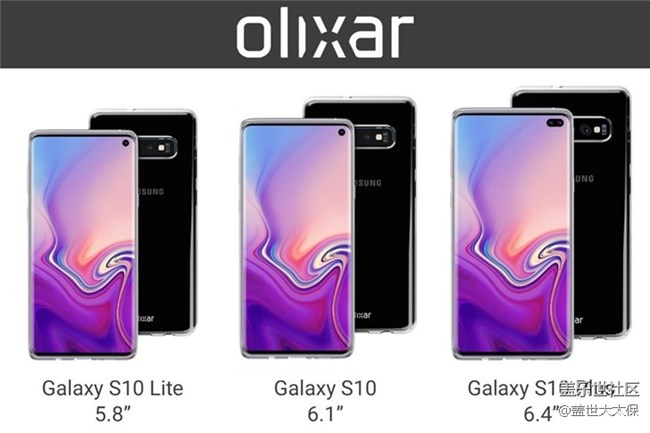 三星S10系列带壳渲染图曝光：S10+后置四摄