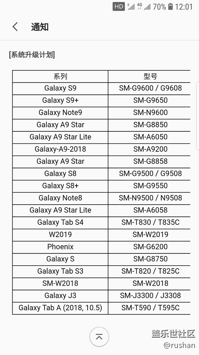 三星s7e的升级9.0没指望