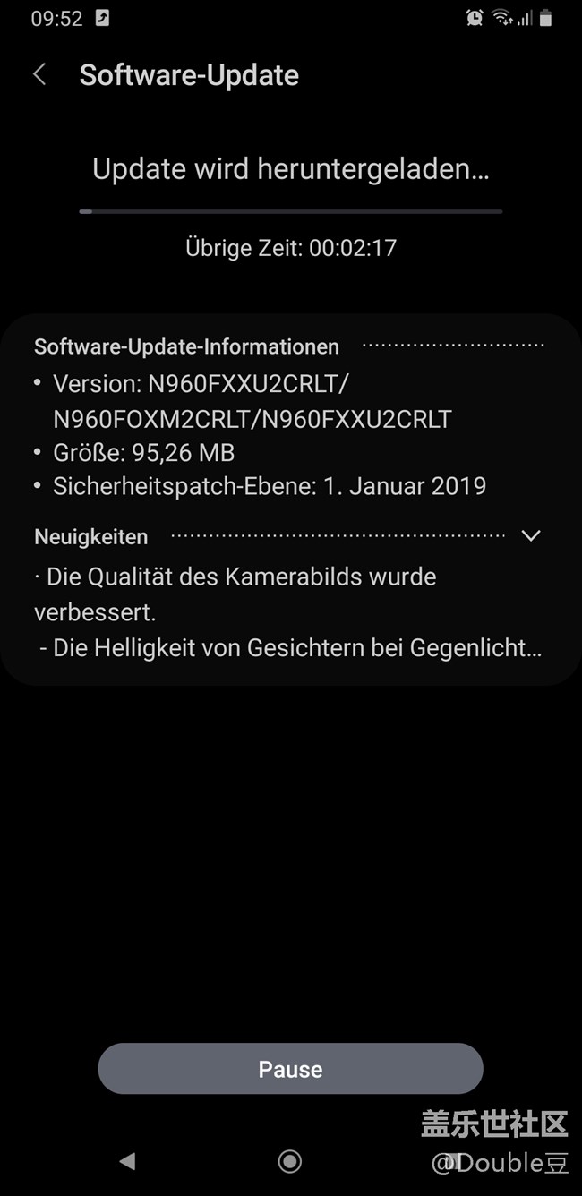 劲爆:Galaxy Note 9开始推送正式版Android Pie更新! 劲爆:Galaxy Note 9开始推送正式版Android Pie更新!