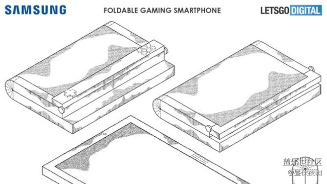 三星可折叠游戏手机渲染图曝光:自带游戏手柄 三星可折叠游戏手机渲染图曝光:自带游戏手柄
