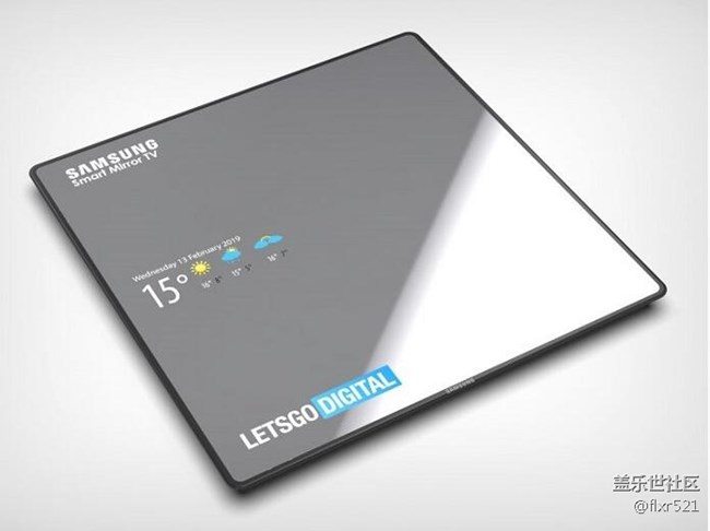 三星智能镜面电视外观设计专利曝光