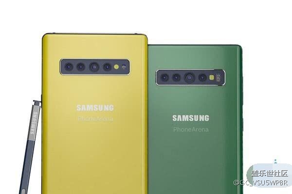 三星Note10渲染图，前置镜头集成手写笔，再见“胶囊屏”