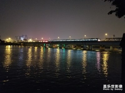 夜，珠江，桥