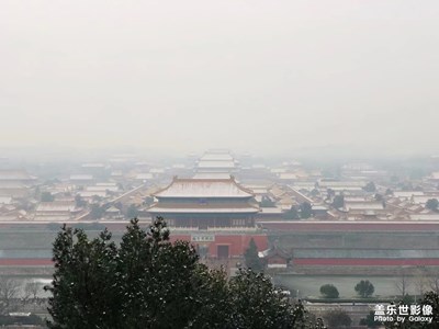 算不清第几场雪了，景山上取景