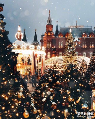 圣诞来临 莫斯科的风景