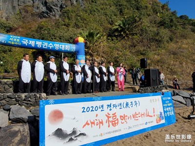 第20届西归浦企鹅游泳大会，元旦当天在济州岛举行