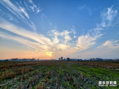 岭南冬季的夕阳余晖