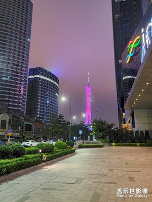 复工后的广州珠江新城夜景