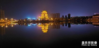 湖，图，的夜