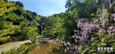 石梁飞瀑观景