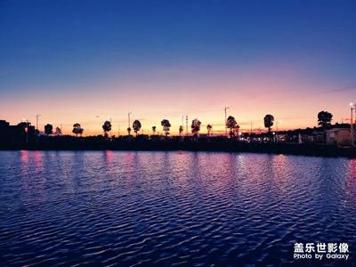 夕阳下
