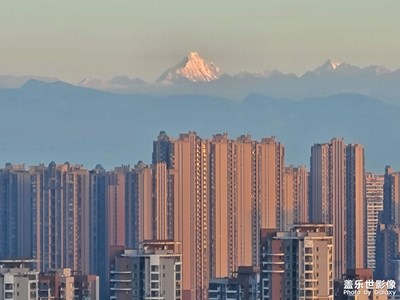 雪山 花朵 阳光 大海