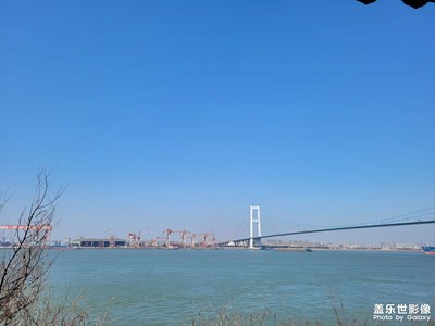 江阴大桥，鹅鼻嘴公园摄