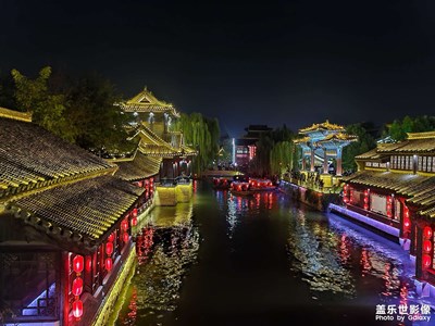 s20u夜摄于台儿庄古城
