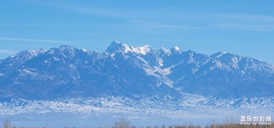 今日照片   雪后南山