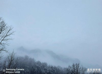 三星平板拍的雪景