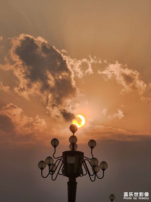 日落的夕阳