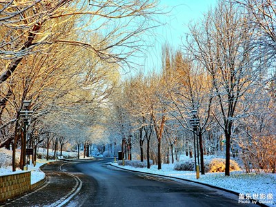 2022雪系列之【雪路迎晨】