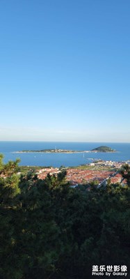 登青岛琅琊山看海天一色。