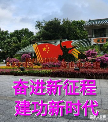 国庆节的人造花景