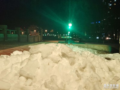 【美丽夜景】大雪过后的北方小城