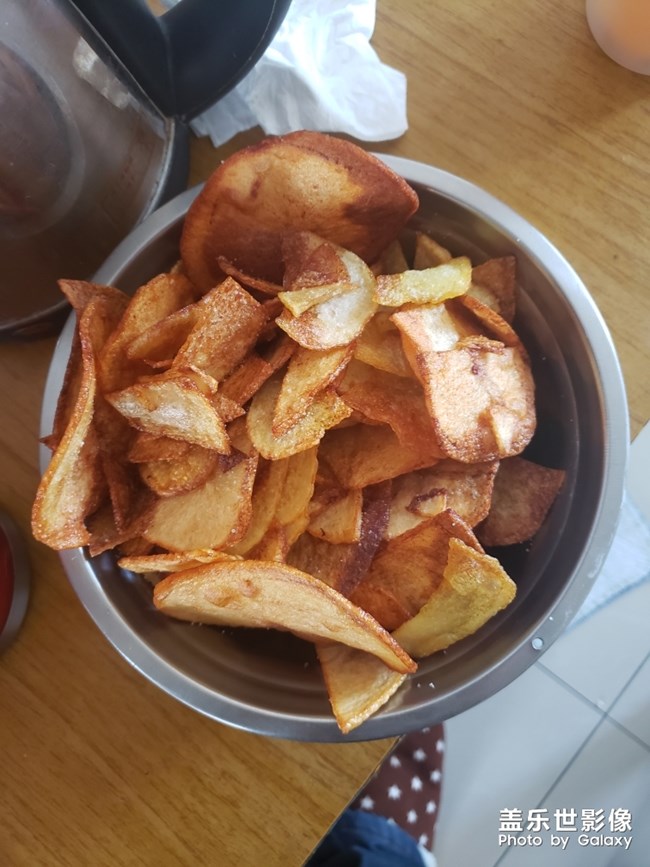 自制薯片，味道还不错
