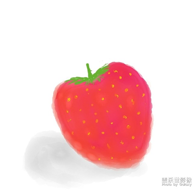 三星note9画一个草莓，第一次不会画