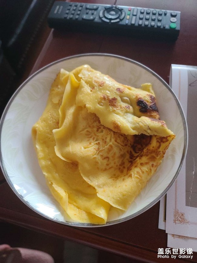 第一次尝试烙鸡蛋饼