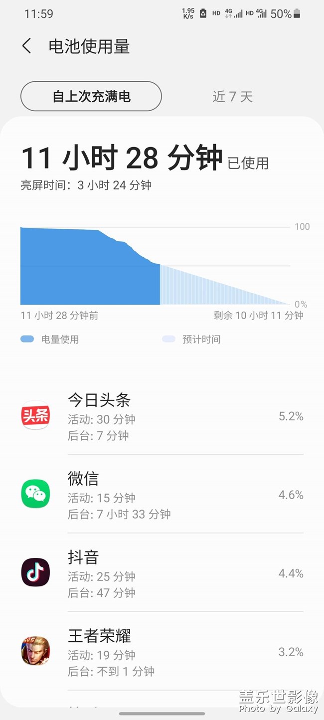 更新3.0后亮屏续航