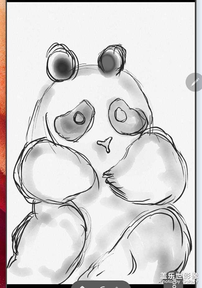 三星手机画熊猫🐼确实很累！✍️🖼️🎨🖌️🖍️