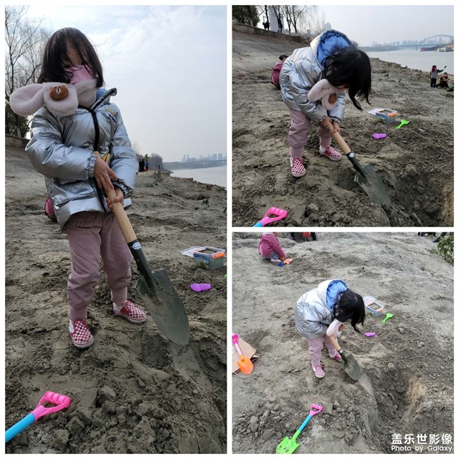 江边遛娃