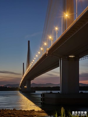 南京长江五桥和青奥夜景